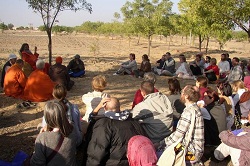 Sitting with Swamiji