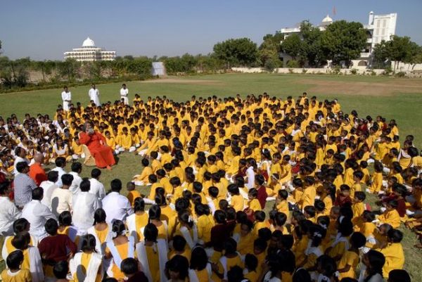 Gurukul -learning  at the feet of Gurudev