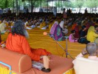 Swamiji and students